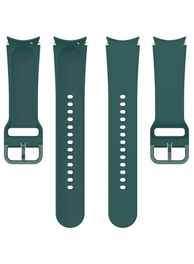 HuHa Band For Samsung Galaxy Watch 5 40mm Official Silicone Watch Band, Size:L Dark Green - Image 3