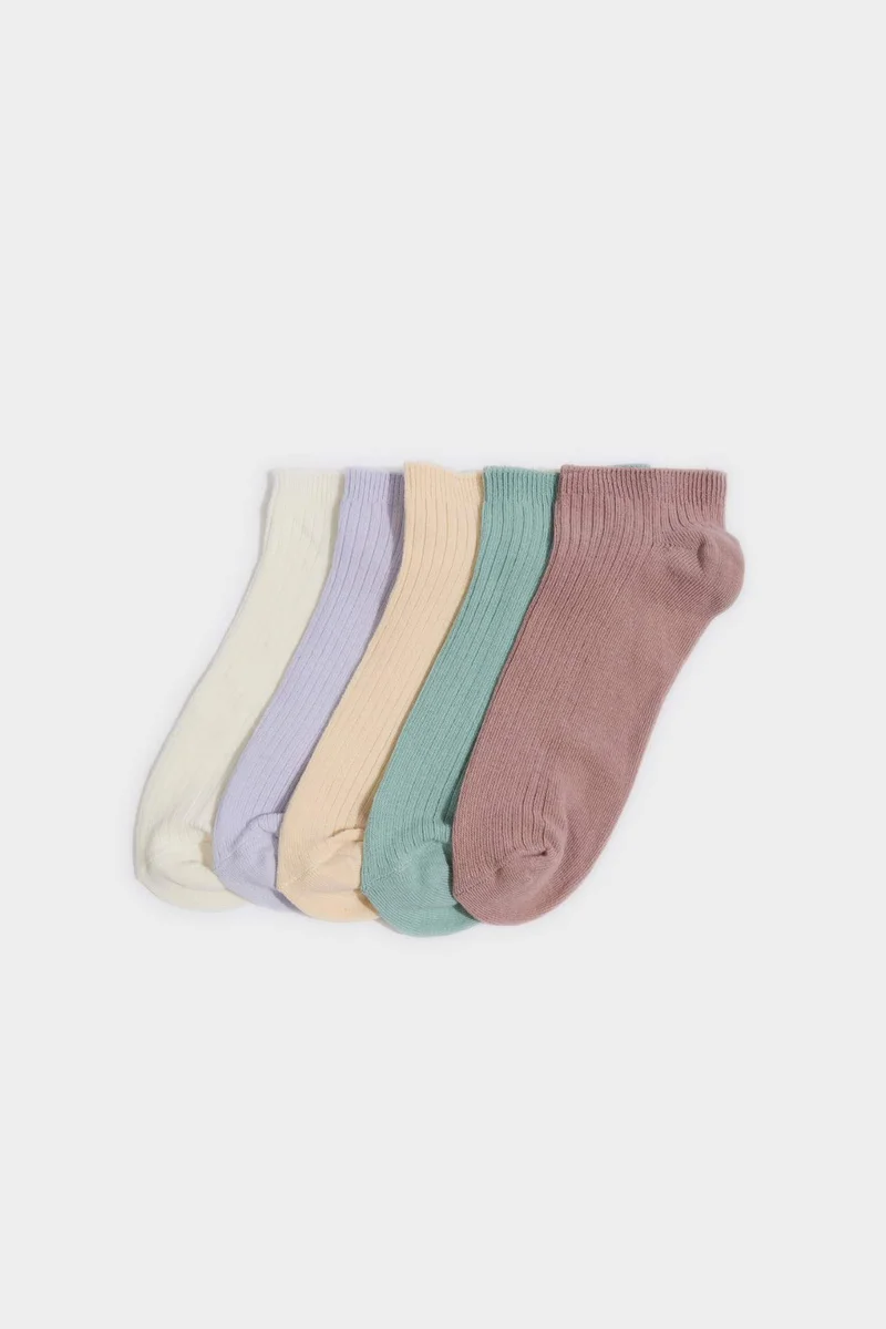 Woman 5 Piece Cotton Short Socks