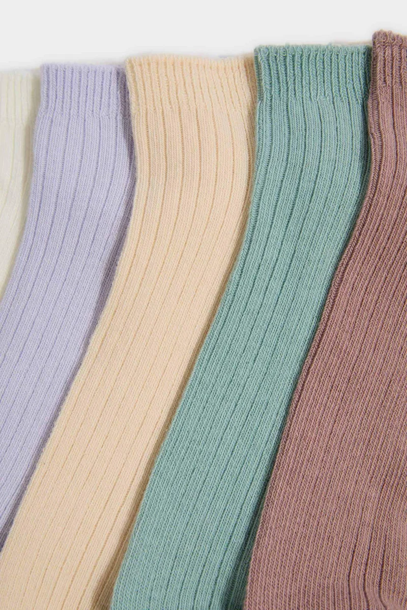Defacto  Woman 5 Piece Cotton Short Socks for Women | Best Price UAE