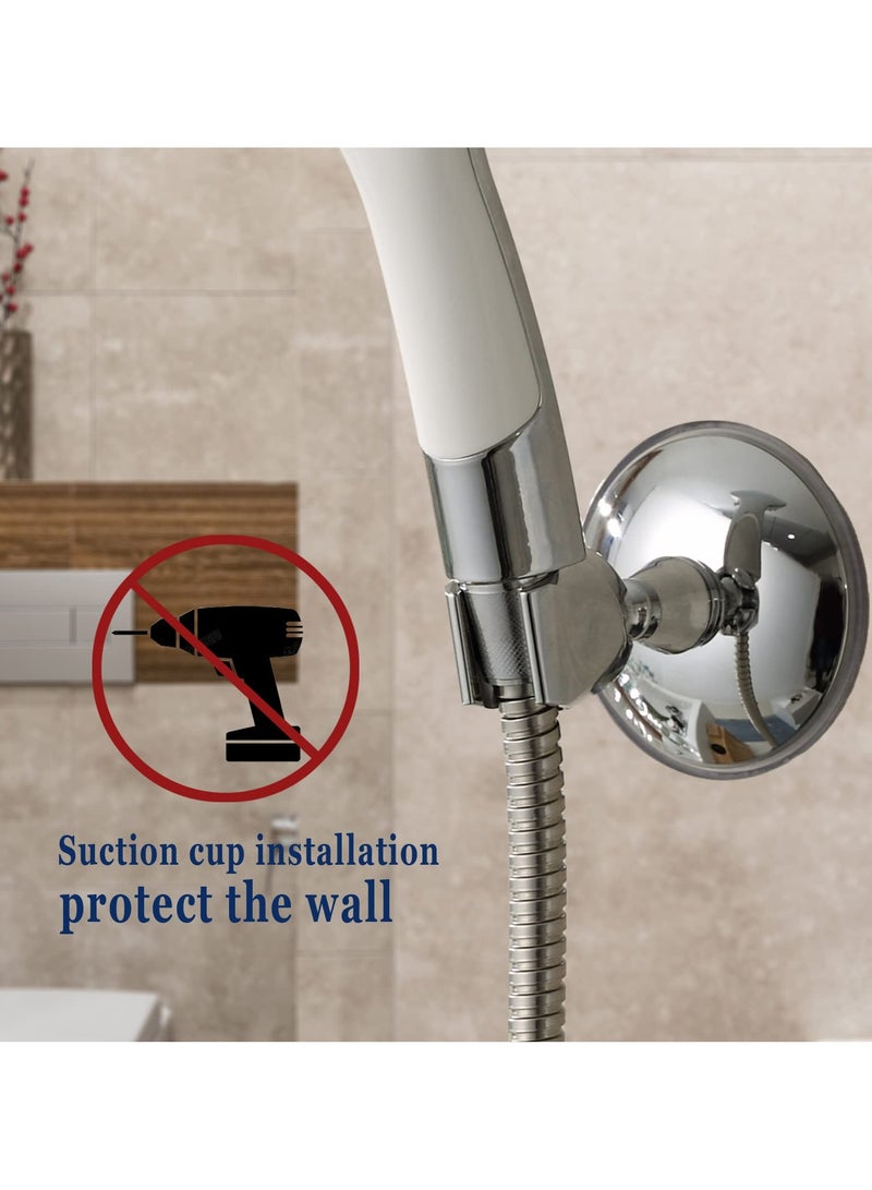 Cobest Shower Head Holders,360°Rotation Adjustable Shower Bracket,Adjustable Removable Shower Head Mount, Vacuum Suction Cup - Image 5