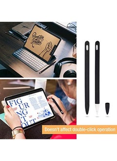 Procases Soft Silicone Case For Apple Pencil 2Nd Generation Protective Sleeve Holder Grip And Nib Cover Accessories Kit Compatible With Apple Pencil 2Nd Gen Ipad Pro 12.9 Inch 11 Inch Black  - Image 4