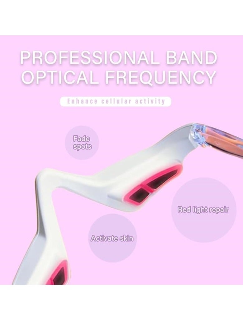 M MIAOYAN Microcurrent Eye Red Light Massager, Skin Care Red Light Therapy Glasses Specialized for Dark Circles and Eye Bags, Premium Beauty Device for Eliminating Dark Circles, Puffiness and Wrinkles, Universal Size  - Image 3