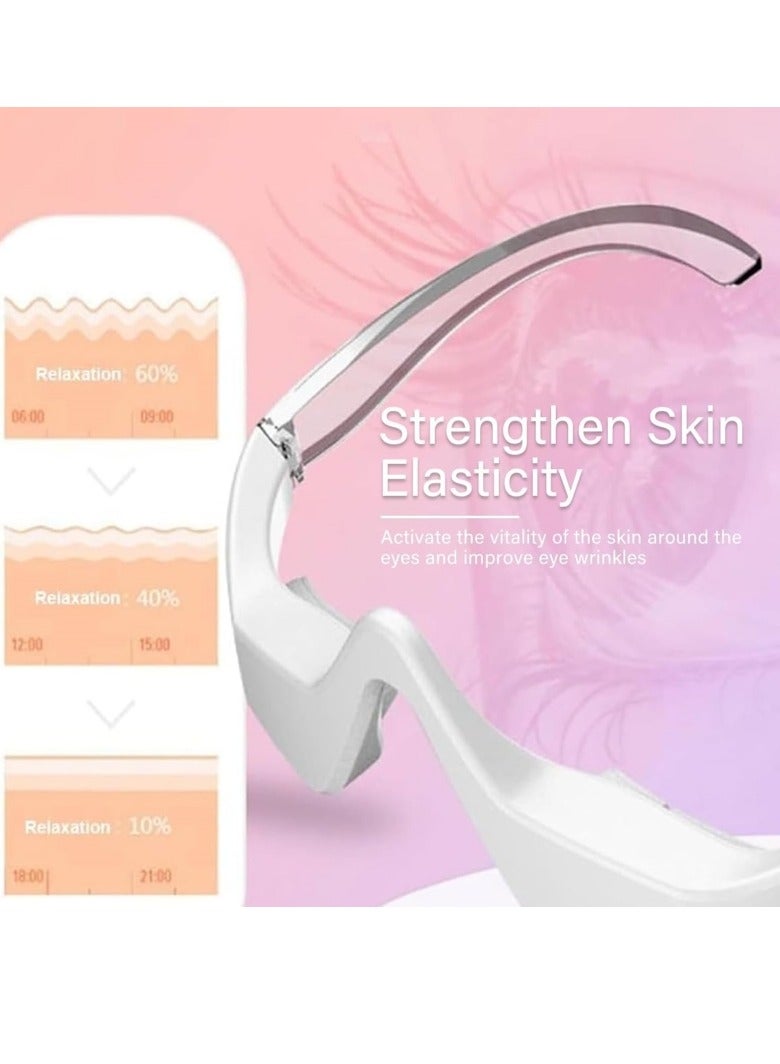 M MIAOYAN Microcurrent Eye Red Light Massager, Skin Care Red Light Therapy Glasses Specialized for Dark Circles and Eye Bags, Premium Beauty Device for Eliminating Dark Circles, Puffiness and Wrinkles, Universal Size  - Image 4