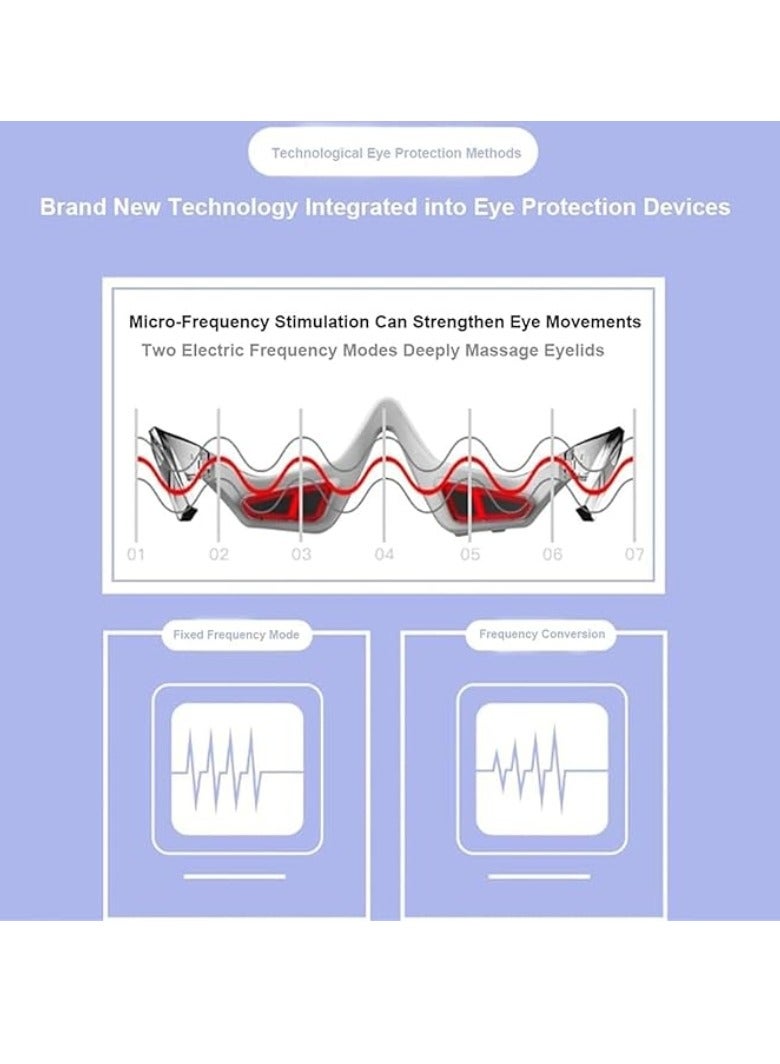 M MIAOYAN Microcurrent Eye Red Light Massager, Skin Care Red Light Therapy Glasses Specialized for Dark Circles and Eye Bags, Premium Beauty Device for Eliminating Dark Circles, Puffiness and Wrinkles, Universal Size  - Image 5