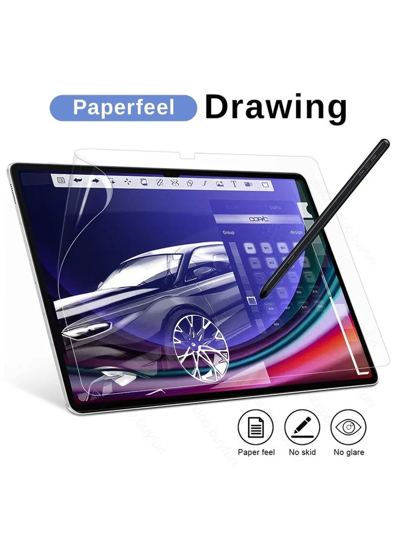 Generic - 2Pcs Paper Feel Compatible With Samsung Galaxy Tab S9 Plus Tab S9 Plus Paper Screen Protector 12.4 Inch 2023 Release Like Paper Write Draw Soft Film Anti Scratch No Bubble 12.4 Inch - Image 1
