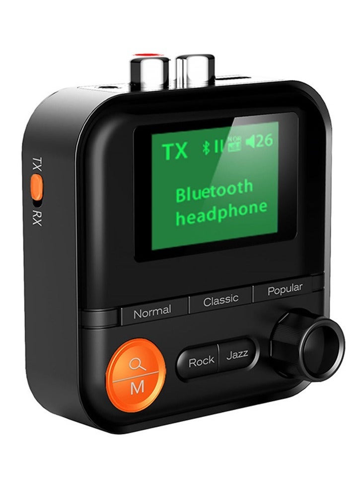 general Bluetooth Transmitter Receiver,Bluetooth 5.2 Transmitter With LCD Screen,5 EQ Effects,TF Card Plug-Play,Wireless Audio Adapter RCA 3.5mm AUX for TV/PC/Car/MP3/Speakers/Headset,BR05 - Image 1