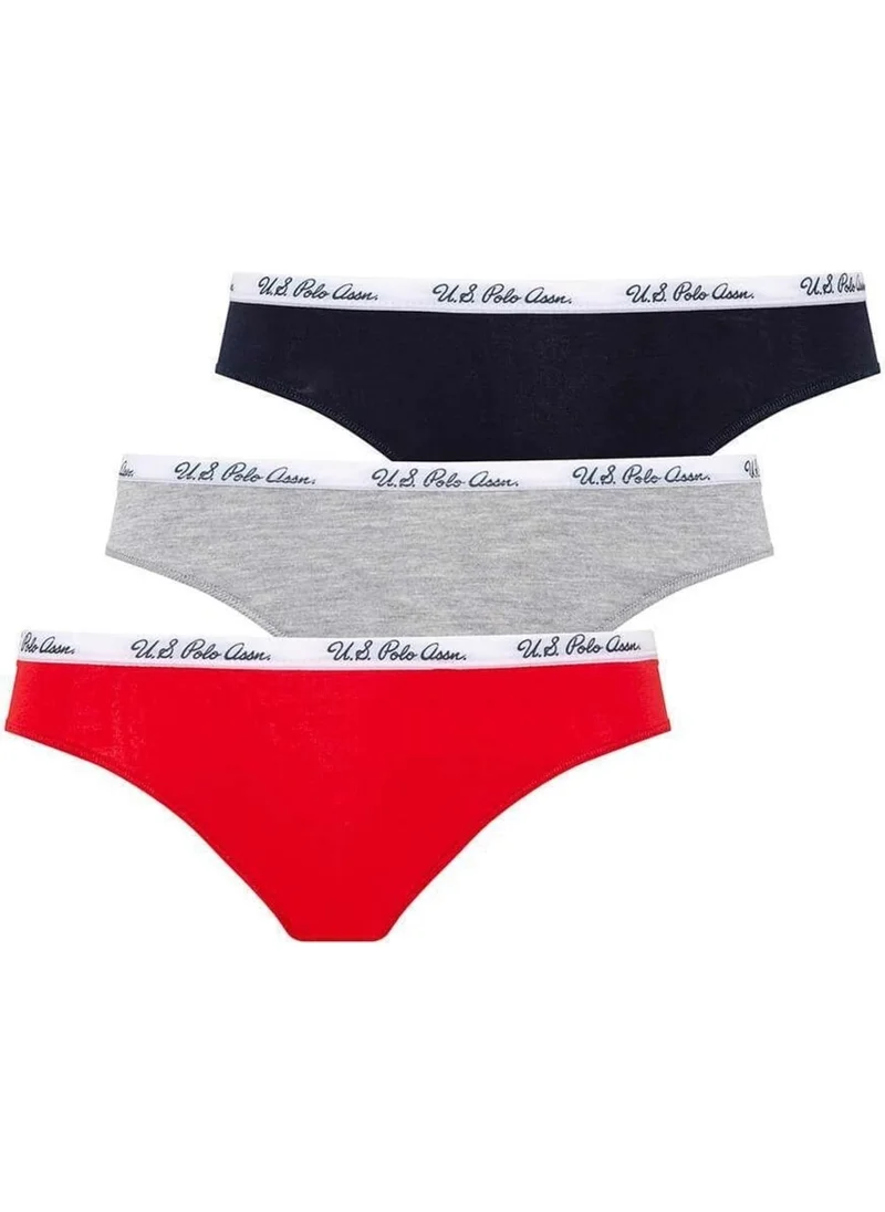 U.S. Polo Assn. Women's 3-Piece Low Waist Super Briefs
