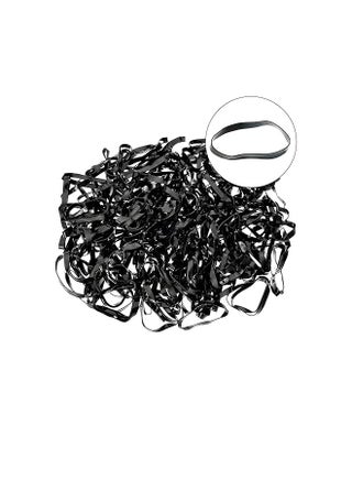 300-Pack Hair Clip Set with Storage Box 100 Hair Clips 100 U-Shaped Clips 100 Elastic Bands Black Gold for Girls Women - view 3