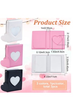 Y&D 3 Inch Mini Photo Album, Kpop Photocard Holder Book, Colors Heart Hollow Card Binder Album with Pendant 32 Pockets  - Image 2