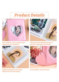 Y&D 3 Inch Mini Photo Album, Kpop Photocard Holder Book, Colors Heart Hollow Card Binder Album with Pendant 32 Pockets  - Image 4