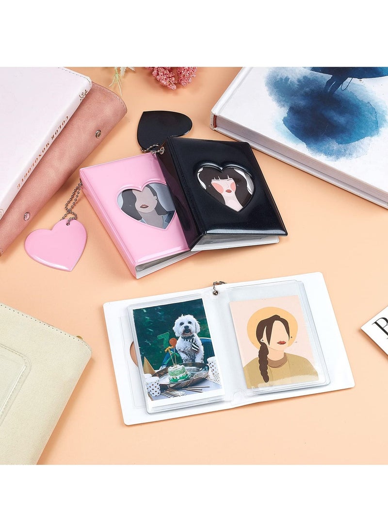Y&D 3 Inch Mini Photo Album, Kpop Photocard Holder Book, Colors Heart Hollow Card Binder Album with Pendant 32 Pockets  - Image 5