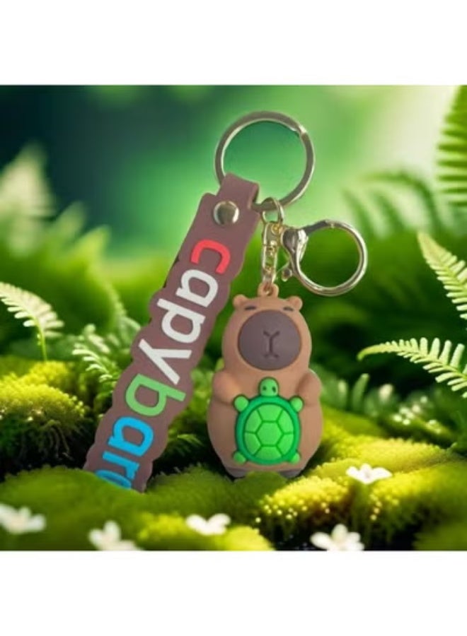 Capybara Keychain, 6 pcs Cute Capybara Keychain, Kawaii Metal Keychain For Sports Bag, Backpack Charm, Car Keychain, Handbag Accessories, Capybara Lovers Boys And Girls Birthday Gifts, Small Gifts - Image 5