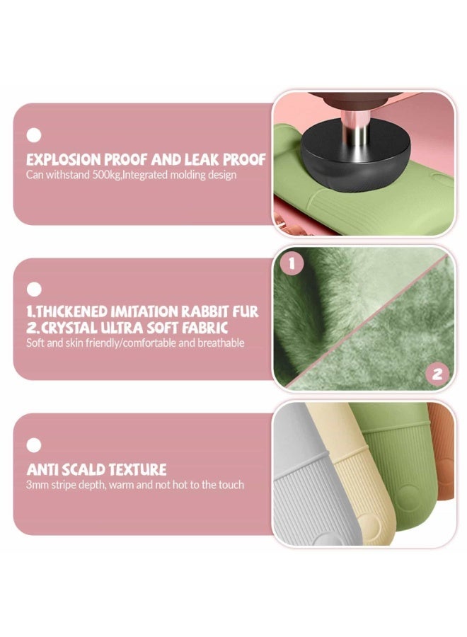 Aideli 2000ml Hot Water Bottle with Soft Plush Cover, Reusable Rubber Warm Bag for Period Cramps, Back, Neck and Winter Relaxation - Image 3