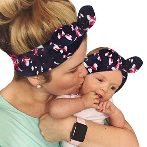 Bembika Bow Headband For Baby Girl Hair Accessories For Girls Headband For Mom And Baby Matching Black - Image 1
