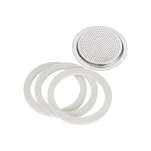 Bialetti Replacement Gasket Seals & Filter Set for 6-Cup Moka Express – Pack of 3 Gaskets + 1 Filter Plate, Original Spare Parts for Stovetop Espresso Maker, Ensures Perfect Brewing & Leak-Free - Image 5