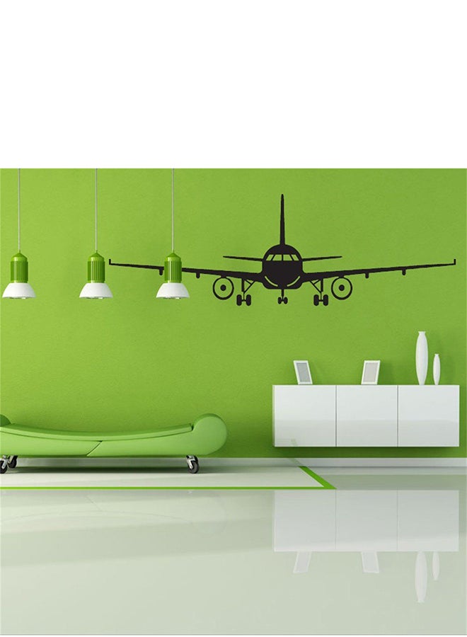 Airplane Wall Sticker Black 130x50mm - Image 2