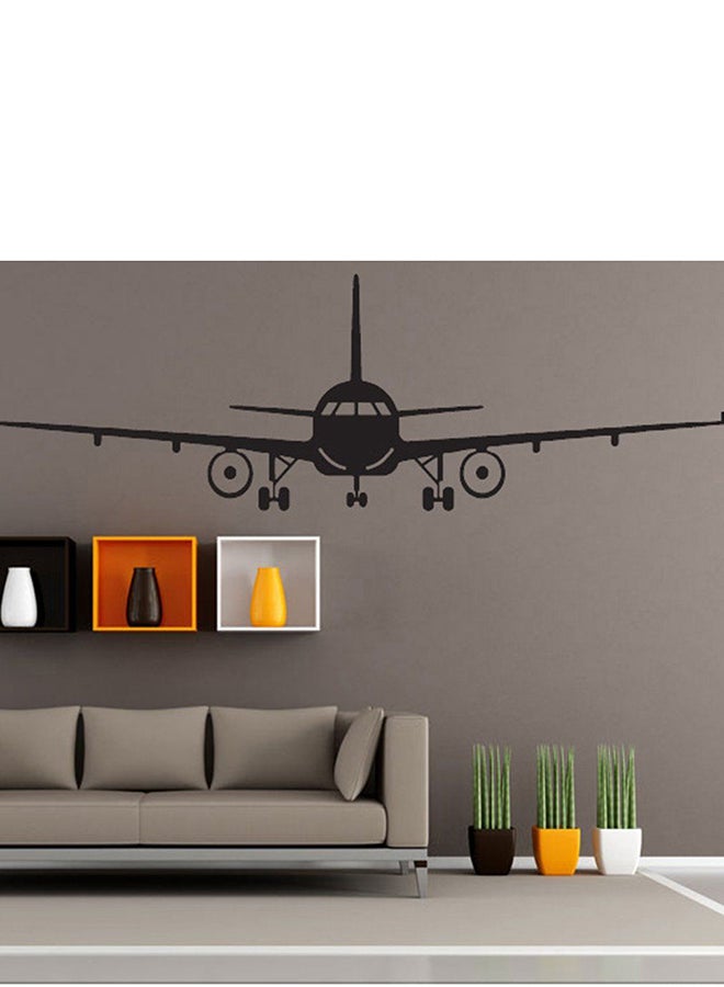 Airplane Wall Sticker Black 130x50mm - Image 5