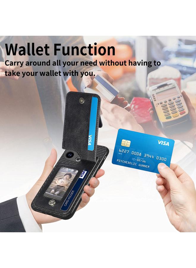 S-TOP Case For iPhone 15 Pro Carbon Fiber Vertical Flip Zipper Phone Case - Image 5