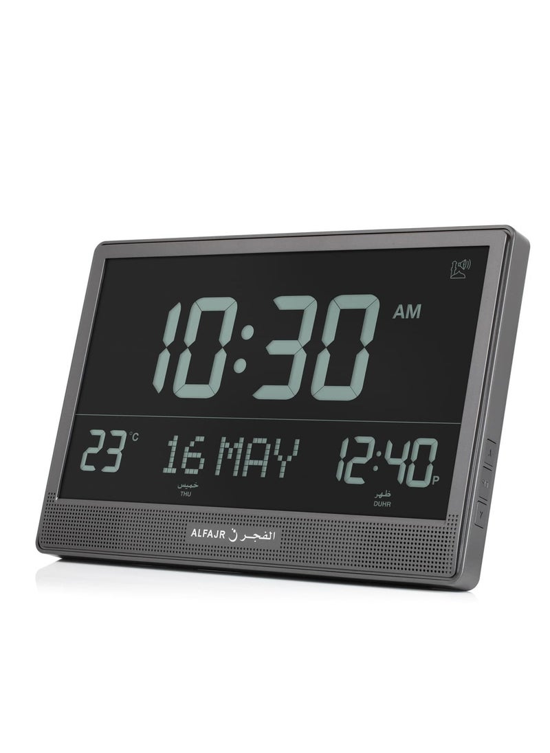 Alfajr ALFAJR Islamic Digital Wall Clock - CJ-17 Black  - Image 1