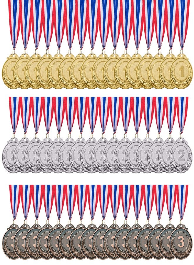 IHPUKIDI 48 Pack Gold Award Medals Olympic Style Metal Winner Medals Gold Prizes for Sports, Competitions, Party, 2 Inches - Image 1