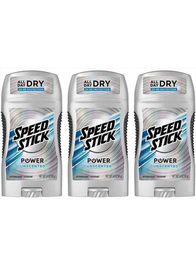 Speed Stick Anti-Perspirant Deodorant, Unscented 3 oz (Pack of 3) - Image 1