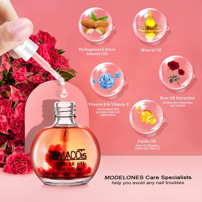 TsMADDTs Manicure Tools Kit Nail Care Kit with 3PCS Files, 2PCS Buffer Blocks, 2PCS Polishing Buffers, Cuticle Nipper, Pusher and Cuticle Oil - Image 2