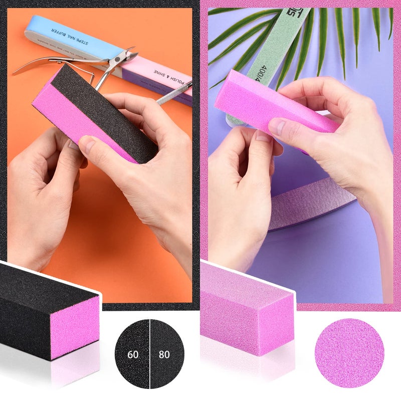 TsMADDTs Manicure Tools Kit Nail Care Kit with 3PCS Files, 2PCS Buffer Blocks, 2PCS Polishing Buffers, Cuticle Nipper, Pusher and Cuticle Oil - Image 5