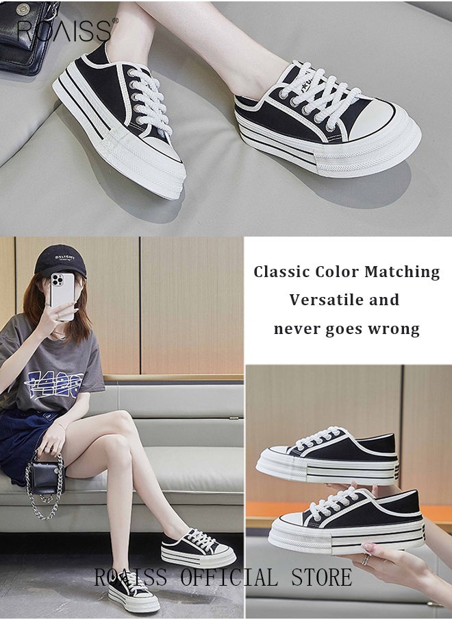 Ladies Canvas Shoes Casual Shoes Sports Breathable and Wear-Resistant Street Style Low-Top Sneakers Women's Fashion All-Match Two-Wear Canvas Shoes - pzsku/ZF1339C330CD3AAEF76F2Z/45/_/1715583122/05061dcf-b558-425f-9606-c9da0d0b4b7b