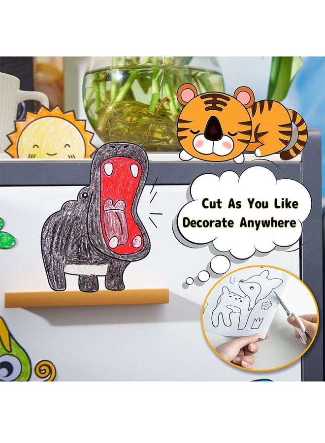 Jamal Children's Drawing Roll, Coloring Paper Roll For Kids Gift, 30×300cm Diy Painting Drawing Paper Roll, Sticky Drawing Paper Roll, Early Educational Toys For Kids (Animal World) - Image 5