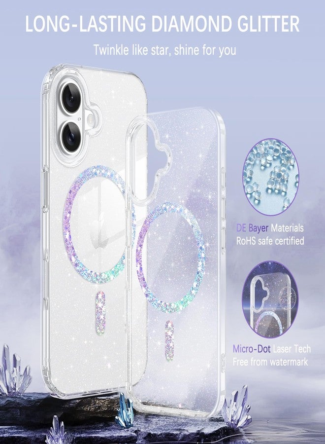 بنتوبين جراب مغناطيسي من بينتوبين لهاتف آيفون 17، جراب شفاف لامع متلألئ لهاتف آيفون 17 [متوافق مع ماج سيف]، غطاء لامع مقاوم للصدمات وجذاب للنساء والفتيات لهاتف آيفون 17 مقاس 6.3 بوصة، شفاف لامع - Image 2