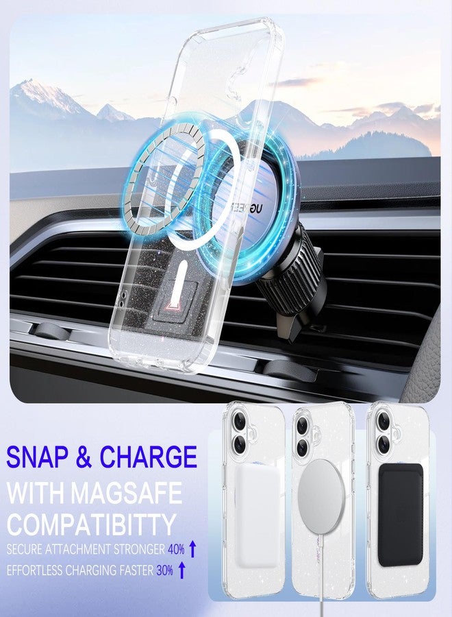 بنتوبين جراب مغناطيسي من بينتوبين لهاتف آيفون 17، جراب شفاف لامع متلألئ لهاتف آيفون 17 [متوافق مع ماج سيف]، غطاء لامع مقاوم للصدمات وجذاب للنساء والفتيات لهاتف آيفون 17 مقاس 6.3 بوصة، شفاف لامع - Image 4