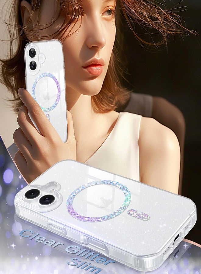بنتوبين جراب مغناطيسي من بينتوبين لهاتف آيفون 17، جراب شفاف لامع متلألئ لهاتف آيفون 17 [متوافق مع ماج سيف]، غطاء لامع مقاوم للصدمات وجذاب للنساء والفتيات لهاتف آيفون 17 مقاس 6.3 بوصة، شفاف لامع - Image 5