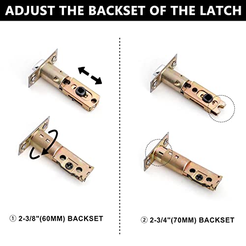 NeuType Front Door Handle Set Entrance Door Lock Set Heavy Duty Entry Handle Set with Lock, with Single Cylinder Deadbolt and Lever Handle, Compatible with Right & Left Handed Doors, Satin Nickel - Image 3