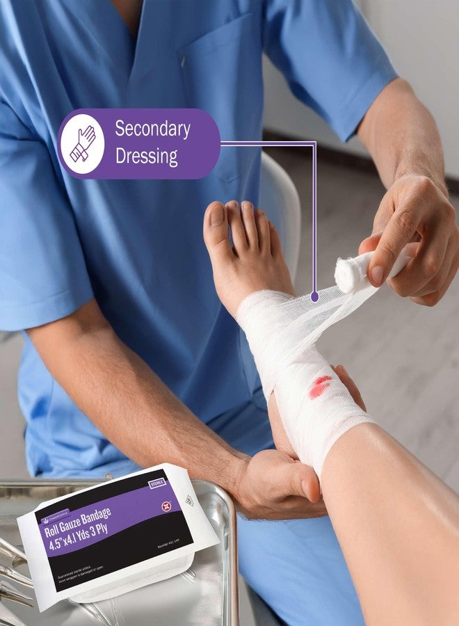 TenderGentle 4.5" Sterile Gauze Rolls - 2 Gauze Bandages for Covering and Cushioning Wounds - 4.5" x 4.1 Yards Long - 3 Ply Medical Roll - Good for Primary and Secondary Dressings - Image 5