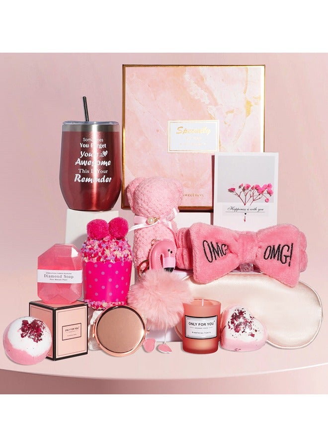ZCM-HAPPY Elegant Gift Box for Women - Premium Special Occasion Bath Care Gift Set with Thoughtful Surprises - Image 1