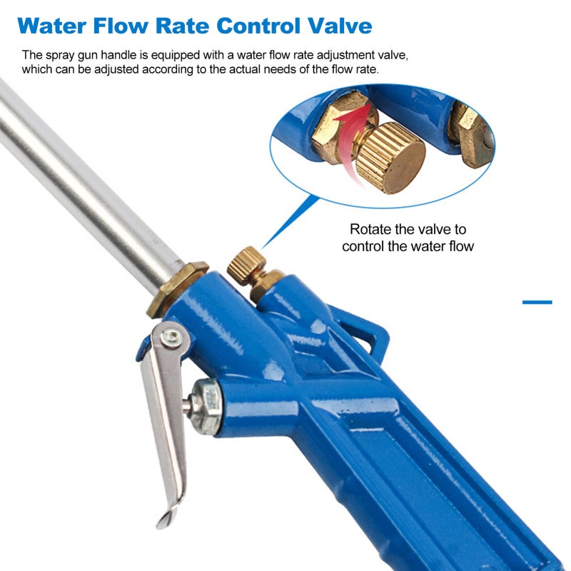 Air Blow Machine: 240mm Extended Barrel Adjustable Water Flow - Strong Power Pneumatic Cleaning Machine for Automotive Industrial Narrow Space Cleaning - Image 3