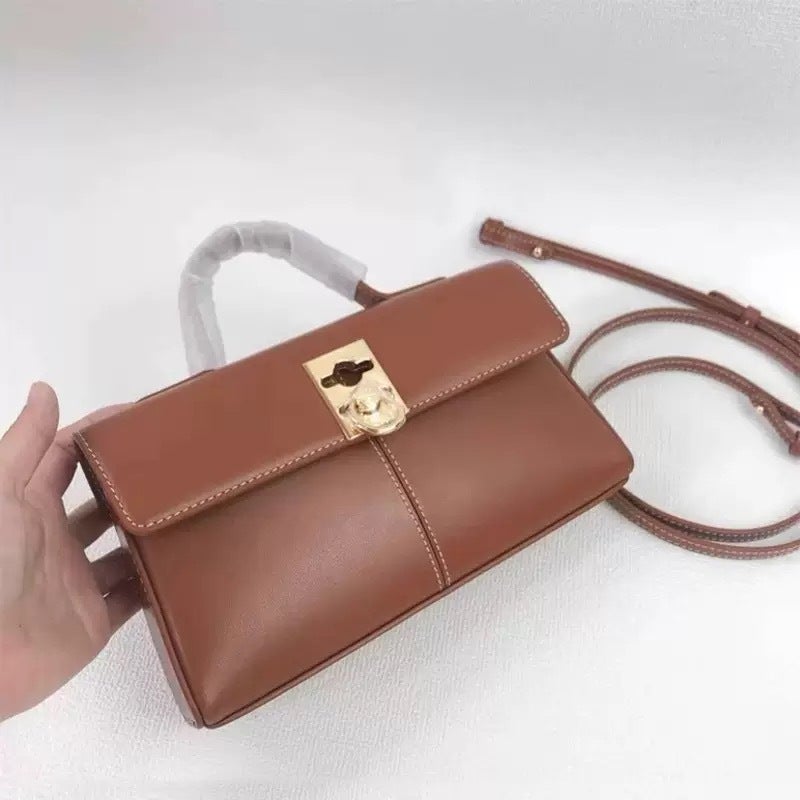 Selection Of Cafun* Niche Designer Briefcases, High-End Leather Commuter Handbags, Crossbody Kelly Bags For Women - Image 1