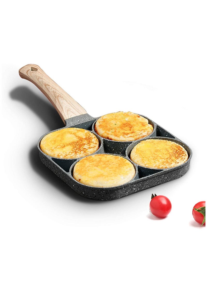 four-cup egg pan, medical stone non-stick frying pan, compatible with all heat sources (3-inch eggs) - Image 1
