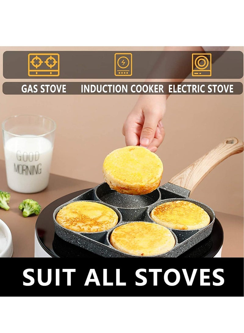 four-cup egg pan, medical stone non-stick frying pan, compatible with all heat sources (3-inch eggs) - Image 4