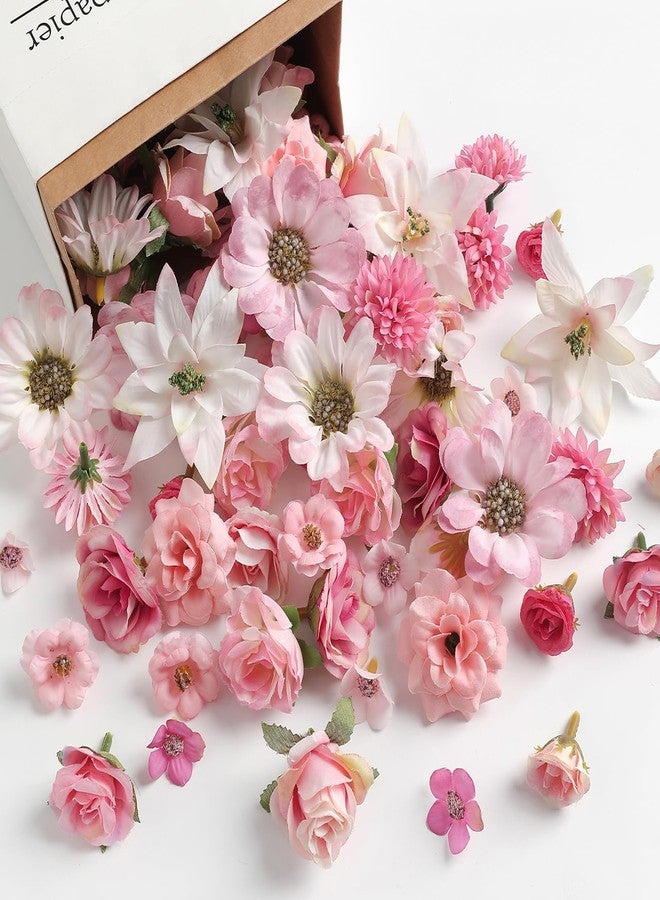 Serra Flora Faux Flower Heads Mini Artificial Flower Heads Fake Flowers Multicolor Small Silk Daisy Peony Flower Heads for Craft Garland Wedding Party DIY Home Decoration - Image 2