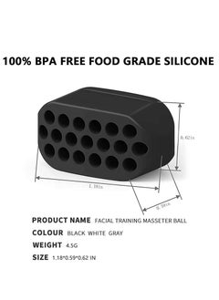 Generic Altheqa 2Pcs Jawline Exerciser for Man and Woman BPA Free Silicone Jaw Exerciser Gum Tablets Jaw Trainer & Jaw Exerciser Shaper for Beginner, Intermediate & Advanced Users (Gray)  - Image 2