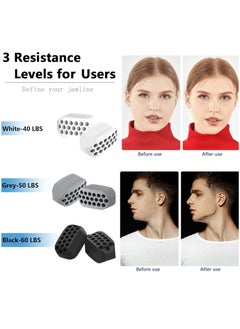 Generic Altheqa 2Pcs Jawline Exerciser for Man and Woman BPA Free Silicone Jaw Exerciser Gum Tablets Jaw Trainer & Jaw Exerciser Shaper for Beginner, Intermediate & Advanced Users (Gray)  - Image 4
