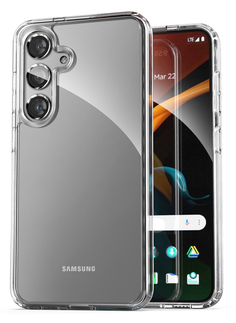 جيرفور جراب موبايل جالكسي اس 25 (Samsung Galaxy S25) مضاد للصدمات, غطاء حماية مضاد للخدش, مصنوع من البولي يورثين الحراري عالي الجودة - شفاف  - Image 4