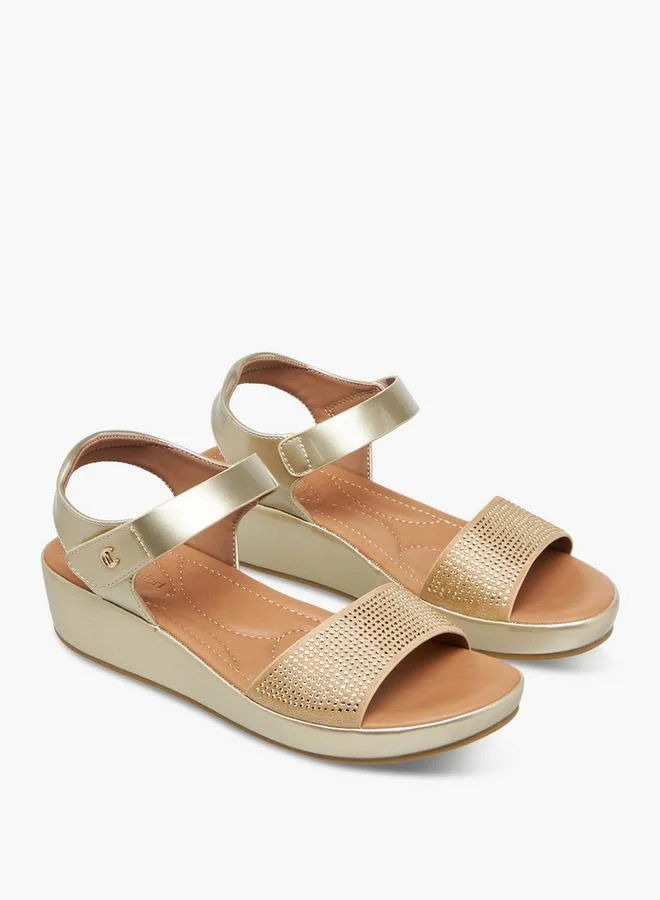 لو كونفورت Women Embellished Wedge Heel Sandals