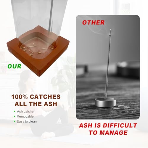 Hadwoer 2 Pack Incense Holder, Incense Burner, Insence-Stick Holder Mess-Free Incense Burner Holder, Ideal for Meditation, Yoga, Relaxation, and Home Decor - Anti-Ash Flying - Image 4