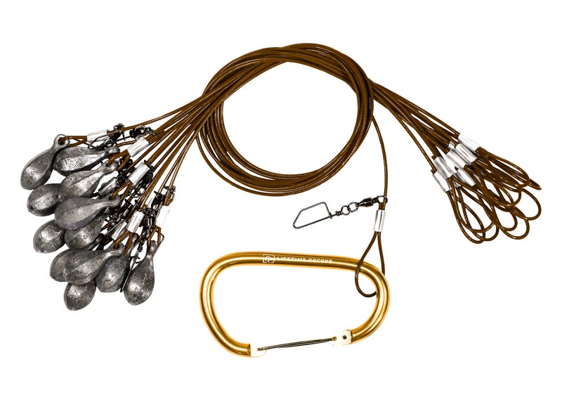 Lifetime Heyday Outdoors Duck Decoy Rig | 2.5ft 3oz Tangle-Free PVC-Coated Cable & Weights | Texas Decoy Rig Built for Duck Hunting - Image 1