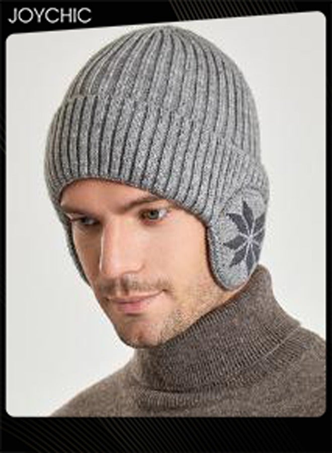 Joychic Korean Version Winter Warm Knitted Beanie Hat for Men Outdoor Cycling Ear Protector Windproof  - Image 2