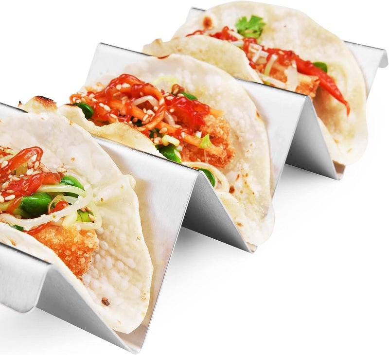 Styxon Taco Holders 1 Packs - Stainless Steel Taco Stand Rack Tray Style by, Oven Safe for Baking, Dishwasher and Grill Safe - Image 3