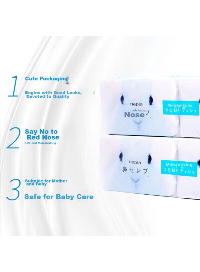 Nepia Handkerchief Tissues, 2-ply, 12 Sheets*16 Packs, Unscented Imported, "nose Elite", Pocket-sized Package - Image 3