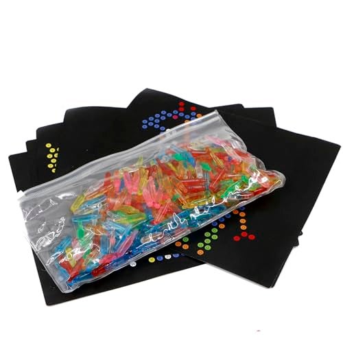 Bopika Refill Pegs and Templates Pack for Use with Creative Light Up BoardKids Magic Light Screen Accessories Educational Learning Toys Ages 4 - Image 1